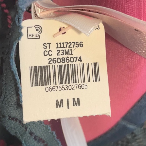 VS Pink Dusty Blue Racerback Bralette, Sz M (NWT) - Picture 3 of 3